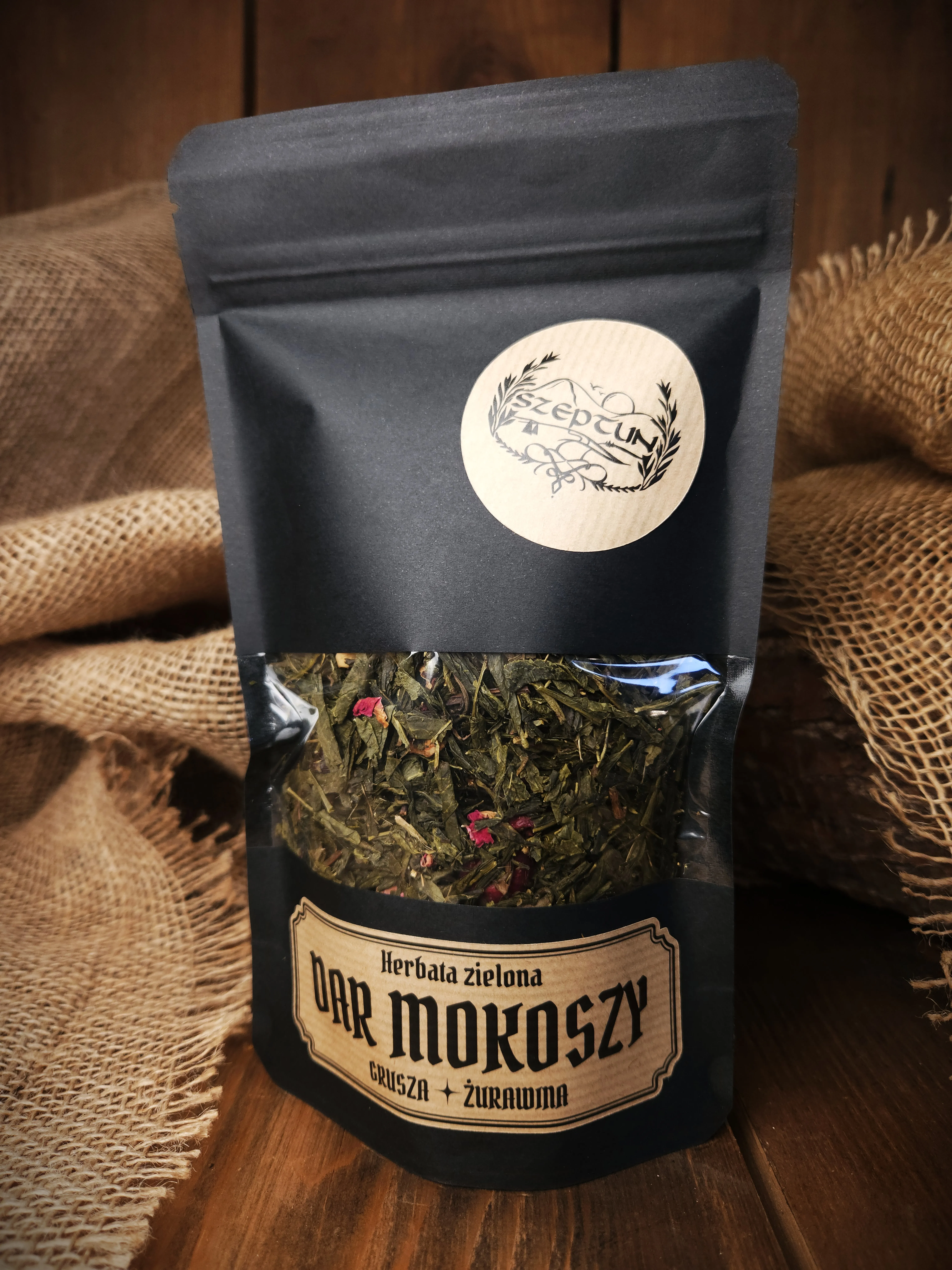 Herbata zielona „Dar Mokoszy"- gruszka i żurawina