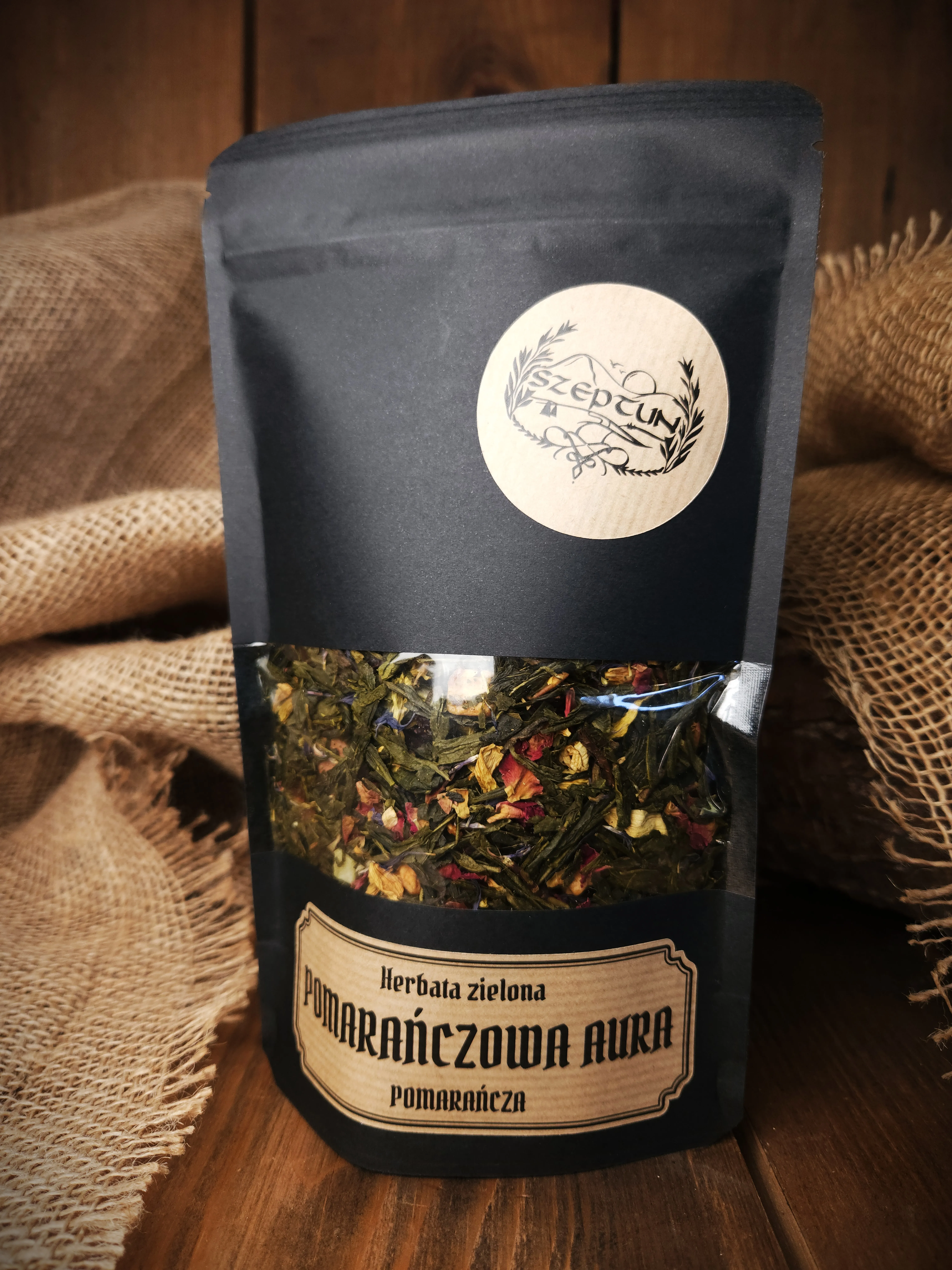 Herbata zielona „Pomarańczowa Aura"- świeża pomarańcza