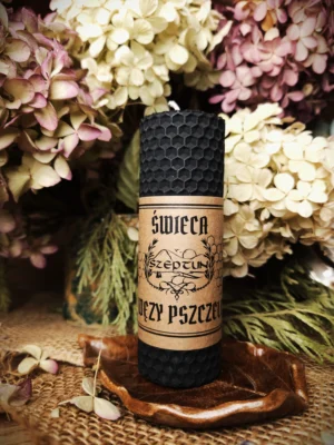 Świeca z węzy pszczelej- czarna